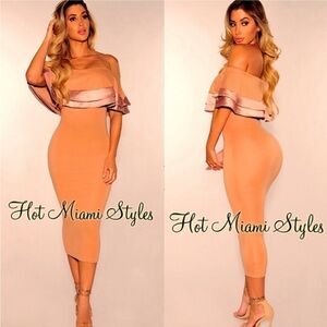 Size small Midi off the shoulder dress